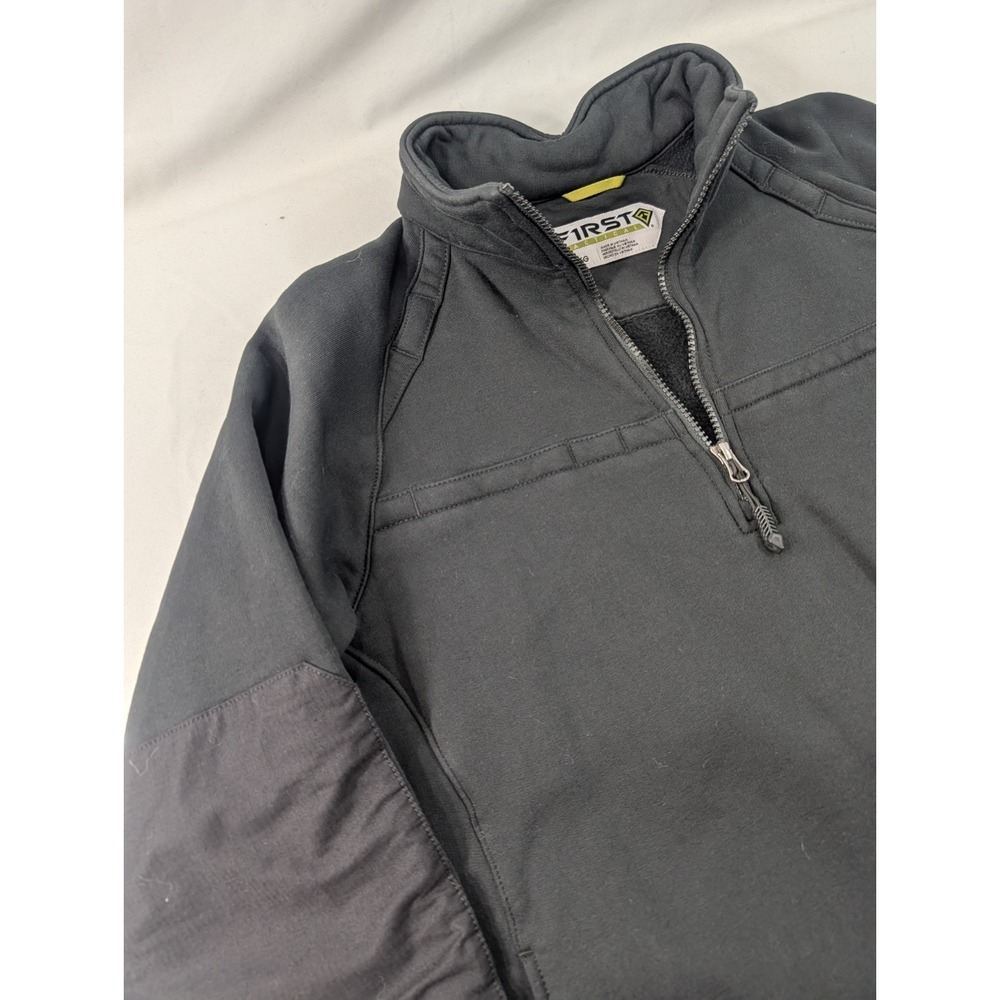 First Tactical Women's 1/4 zip Cotton Job Shirt Black XL Reg Heavyweight Exc.